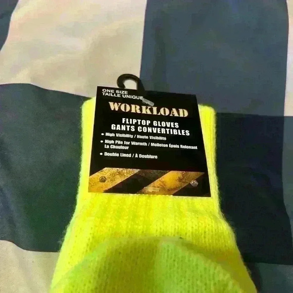 Workload neon yellow flip finger warm glove - Picture 3 of 3